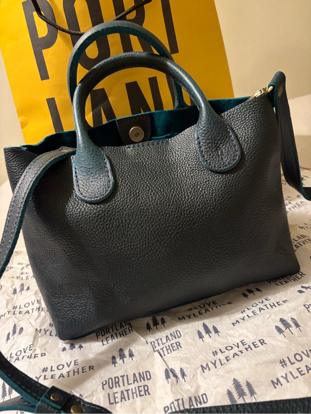 Portland Leather SOLDOUT RARE BOREAL Large Raindrop Purse.